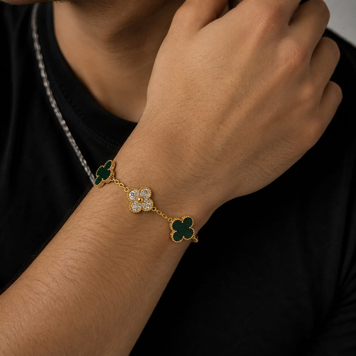 Pulso Estilo Trébol Verde