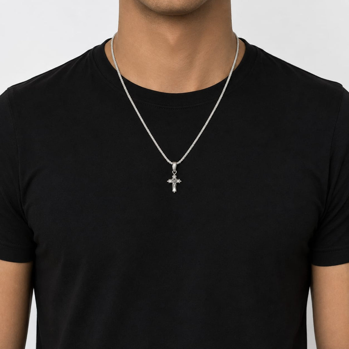 Collar Dije Cruz Piedra