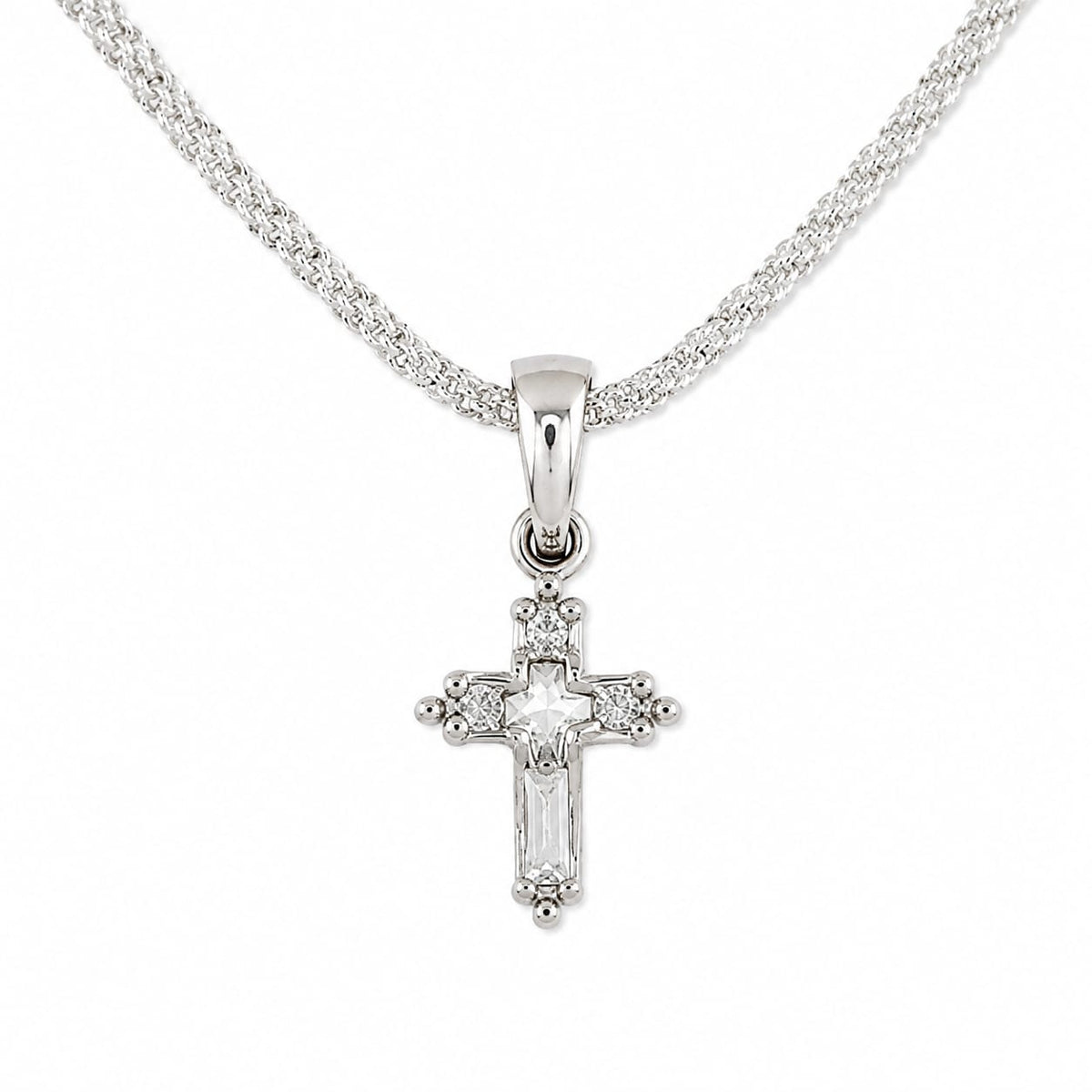 Collar Dije Cruz Piedra