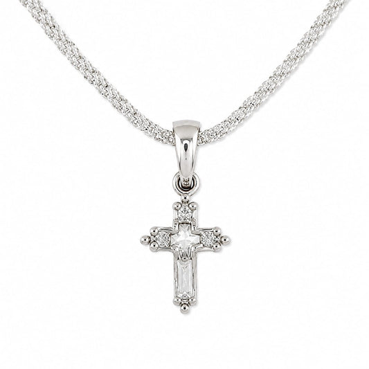 Collar Dije Cruz Piedra