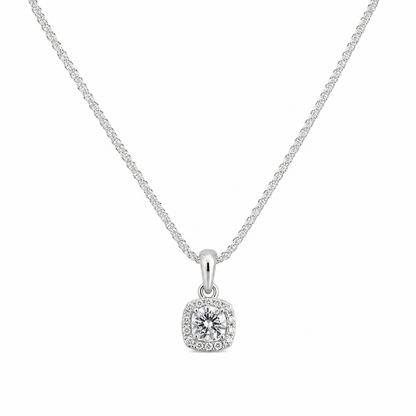 Collar Con Dije Piedra Blanca
